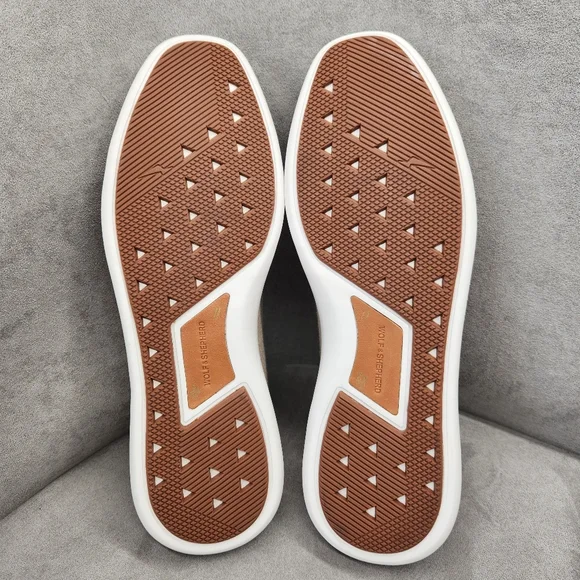 Wolf & Shepherd Men's Sneakers 11 Cream Tan SupremeKnit Trainers Sock New $175 - Picture 15 of 16